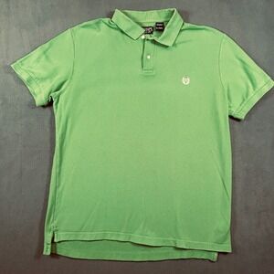 Chaps Polo Shirt Mens‎ XL Green 100% Cotton Pullover Collared Golf Preppy Shirt